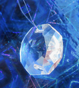 Ikkunakristalli 18mm 8-kulmainen litteä, 2 reikää