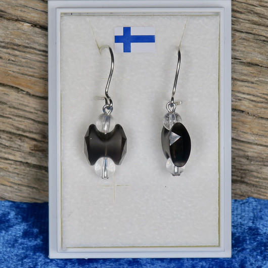 Korvakorut vuorikide ja savukvartsi viistehiottu. Queen9b