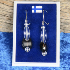 Korvakorut vuorikide ja savukvartsi viistehiottu. Queen9c