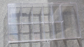 Pleksilokerikko 148x78x18mm, kansi saranalla