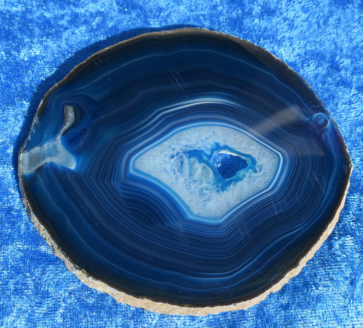 Akaattilevy sininen 110x112 mm, reikä nro SX1