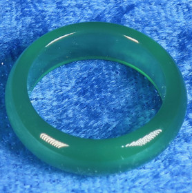 Akaattisormus vihreä kivisormus leveys 6mm, valitse koko