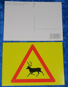 Postikortti porovaroitus liikennemerkki