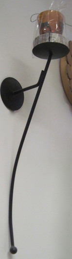 Kynttilänjalka seinälle metallia, lasi hirvisomistein