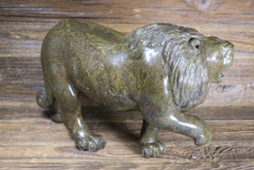 Kiviveistos leijona verdiitti 3100g kivieläin Muvez70