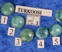 Kapussi turkoosi aito 10mm pyöreä cabochon