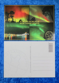 Postikortti revontulet 4 kuvaa Aurora Borealis Rovaniemi jätkänkynttil