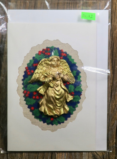 Postikortti enkeli kullanvärinen, massaa  nro pk123