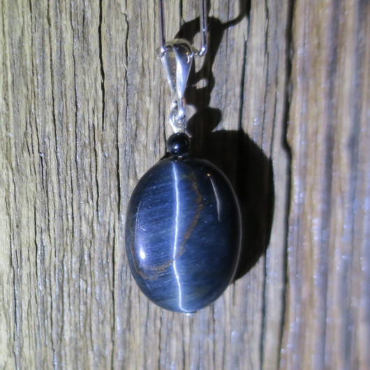 Riipus haukansilmä litteä 20mm, onyksi 4mm