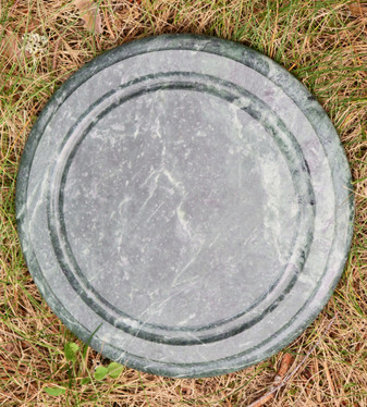 Tarjotin vihreä serpentiniitti kivitarjotin 21,5cm pyöreä