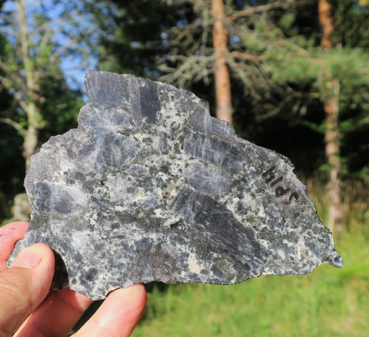 spektroliitti siivu 210g 140x100x7mm  Ylämaa Suomi nro SP14