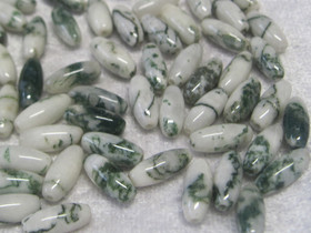 Puuakaatti n.12x4mm riisin mallinen irtohelmi 