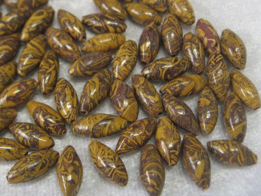 Limoniitti n.12x4mm riisin mallinen irtohelmi 