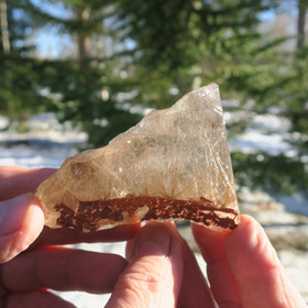 Savukvartsi rutiilikvartsi kullan värisiä rutiilineulasia 213g Hi72b  