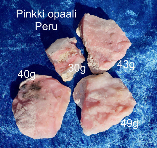 Pinkki opaali Peru 43g 60x45x20mm nro Hiopp3 