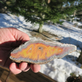 Noreena jaspis pala hieno oranssinkeltainen  413g Australia Hi71C