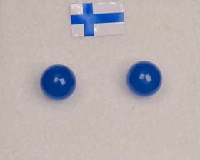 Nappikorvakorut akaatti sininen 6mm 