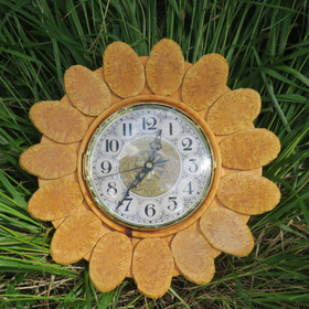 Seinäkello puuta aurinko 31cm lasikansi nro A