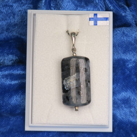 Riipus larvikiitti, riipuslenkki 925-hopea nroK