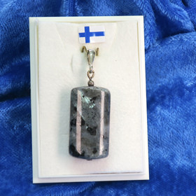 Riipus larvikiitti riipuslenkki 925-hopea nroR