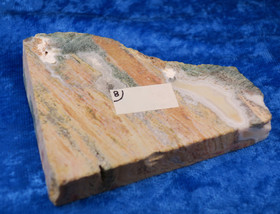 Valtamerijaspis toiselta puolelta hiottu siivu 80x70x13mm 125g nro8