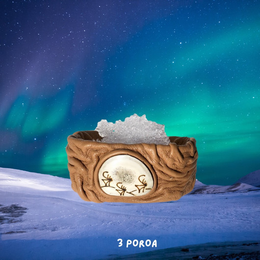 Nahkarannekoru poronsarvi 3 poroa 