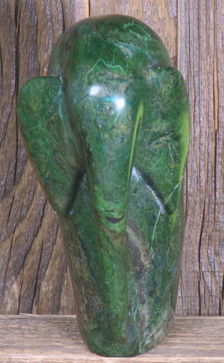 Kiviveistos elefantti verdiitti-afrikan jade 940g Muvez11