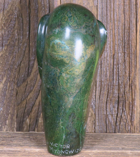 Kiviveistos elefantti verdiitti-afrikan jade 940g Muvez11