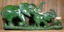 Kiviveistos norsuperhe, 3 elefanttia, verdiitti 11,5kg Muvez1 