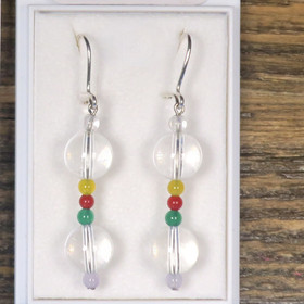 Korvakorut vuorikide, ametisti ja akaatit, pitkät nro1