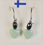 Korvakorut vihreä aventuriinisydän ja hematiitti