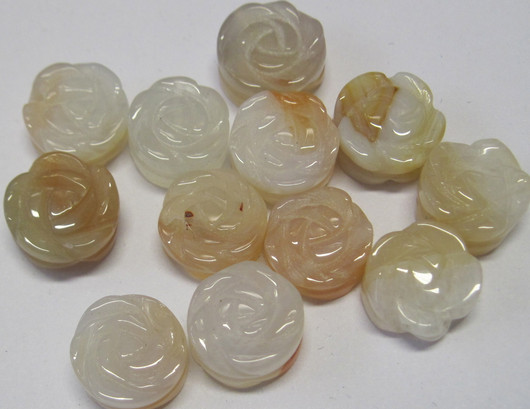 Akaatti ruusu 12x6mm irtohelmi