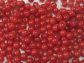 Akaatti kirkkaanpunainen 3mm irtohelmi