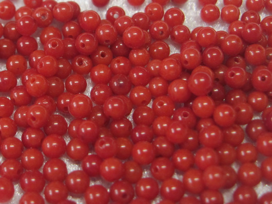 Akaatti kirkkaanpunainen 3mm irtohelmi