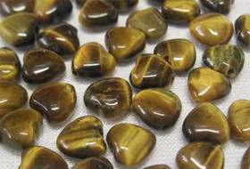 Tiikerinsilmä sydän 8mm irtohelmi