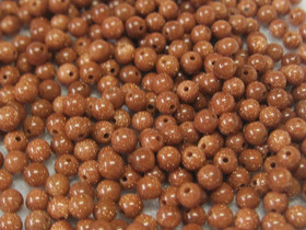 Aventuriini kultavirta punaruskea kimalteleva 3mm irtohelmi