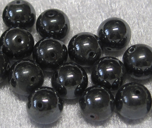 Hematiitti musta kiiltävä 8mm irtohelmi