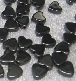 Hematiitti tasapaksu sydän 6mm irtohelmi