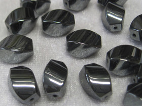 Hematiitti kierrehelmi 12x8mm irtohelmi