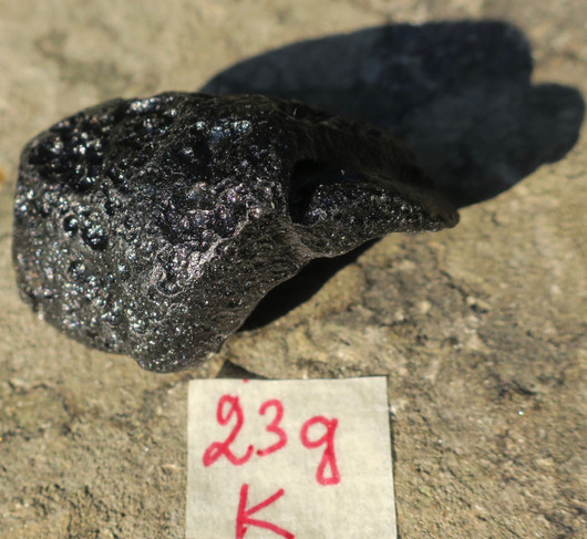 Tektiitti musta Thaimaa 23gK