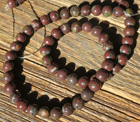 Jaspis 6mm tummanruskea irtohelmi