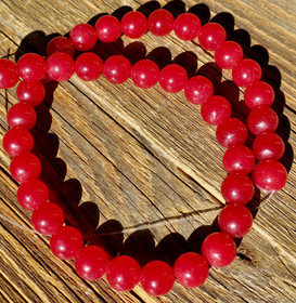 Akaatti karpalonpunainen värjätty 10mm irtohelmi