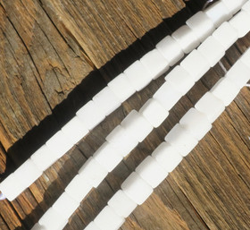 Lumikvartsi kuutio 6mm valkoinen irtohelmi