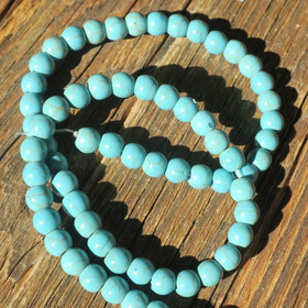 Magnesiitti turkoosivärjätty vihertävä 6mm irtohelmi