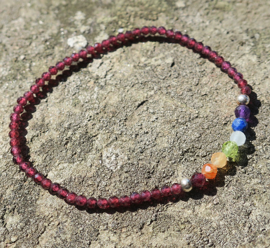 Rannekoru chakrakivet ja almandiini