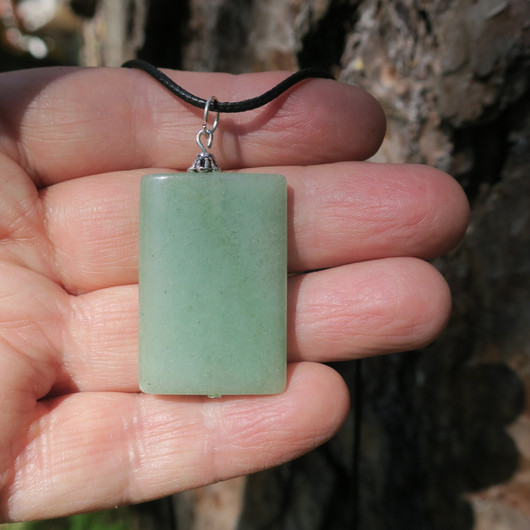 Riipus vihreä aventuriini 35x25mm, kookas suorakaide RAV7