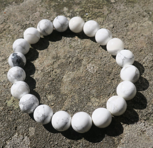 Rannekoru magnesiitti valkoinen 10mm, 17cm