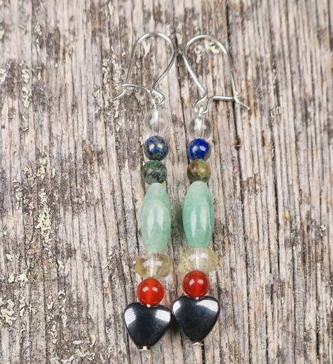 Korvakorut chakrakivet hematiittisydän ch87