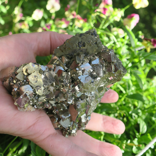 Pyriitti kidesykerö 912g  100x90x80mm Peru 49s1 