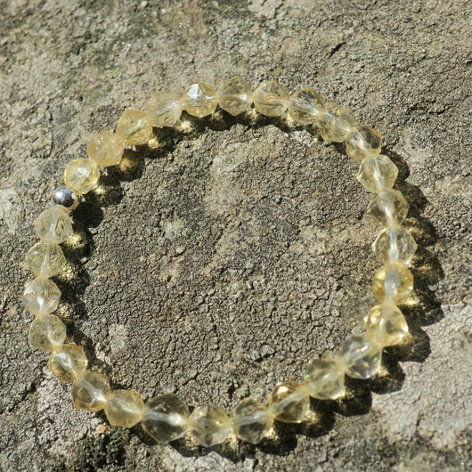 Rannekoru sitriini 6mm viistehiottu SIRJA